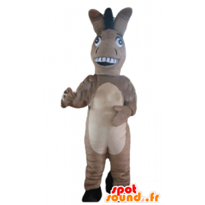 Mascot ezel, bruin en beige veulen, leuke en originele - MASFR23162 - vee