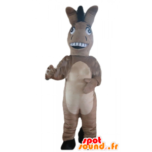 Mascote do burro, potro marrom e bege, bonito e original - MASFR23162 - gado