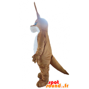 Brown and white kangaroo mascot, rabbit - MASFR23163 - Kangaroo mascots