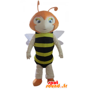 Mascot red bee, striped black and yellow - MASFR23165 - Mascots bee