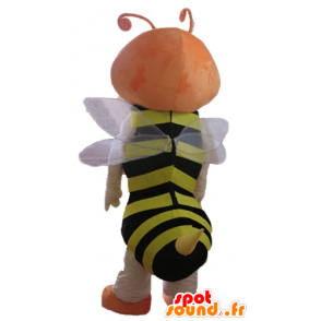 Mascot abelha vermelho, listrado preto e amarelo - MASFR23165 - Bee Mascot