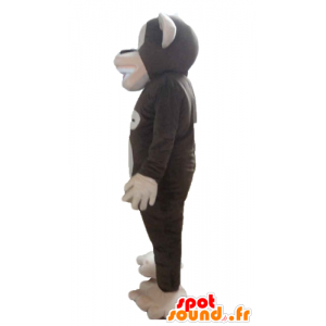 Affe-Maskottchen braun und rosa, sehr lustig - MASFR23173 - Maskottchen monkey