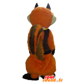 Mascote gato, raposa laranja e branco com óculos - MASFR23175 - Mascotes gato