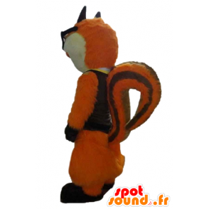 Cat maskot, oranžová a bílá liška s brýlemi - MASFR23175 - Cat Maskoti