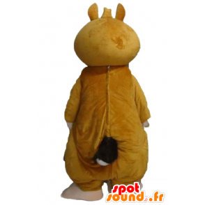 Marmot maskot, brun og hvid marsvin - Spotsound maskot kostume