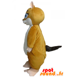 Marmot maskot, brun og hvid marsvin - Spotsound maskot kostume