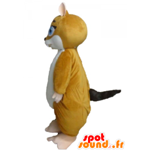 Marmota Mascot, marrón conejillo de Indias y blanco - MASFR23176 - Las mascotas del cerdo