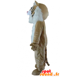 Mascot cheetah, bruine kat, wit en zwart - MASFR23178 - Tiger Mascottes