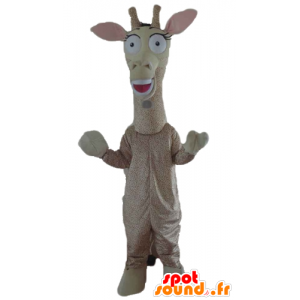 Kæmpe girafemaskot, beige og brun - Spotsound maskot kostume