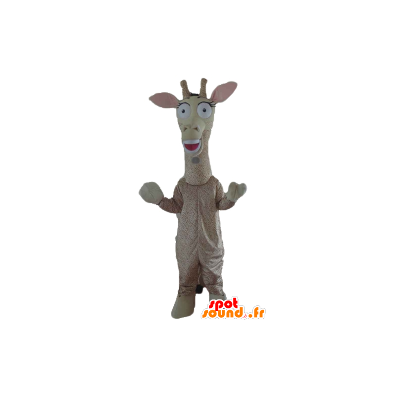 Mascot giganten giraff, beige og brunt - MASFR23181 - Maskoter Giraffe