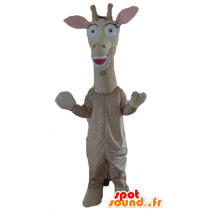 Jätte giraffmaskot, beige och brun - Spotsound maskot