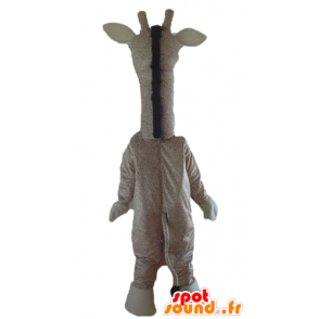 Jätte giraffmaskot, beige och brun - Spotsound maskot