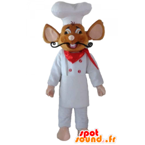 Mascot Ratatouille, rato famoso vestido como um cozinheiro chefe - MASFR23185 - Celebridades Mascotes