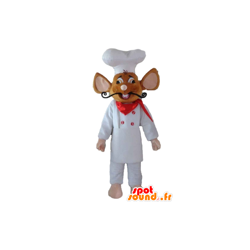 Mascotte de Ratatouille, célèbre rat, habillé en chef cuisinier - MASFR23185 - Mascottes Personnages célèbres
