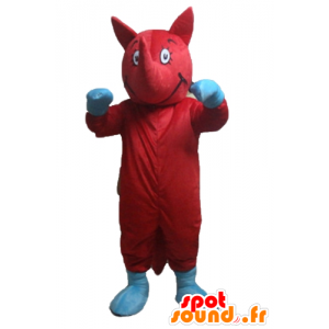 Rosso e blu mascotte, animale, creatura atipico - MASFR23187 - Famosi personaggi mascotte