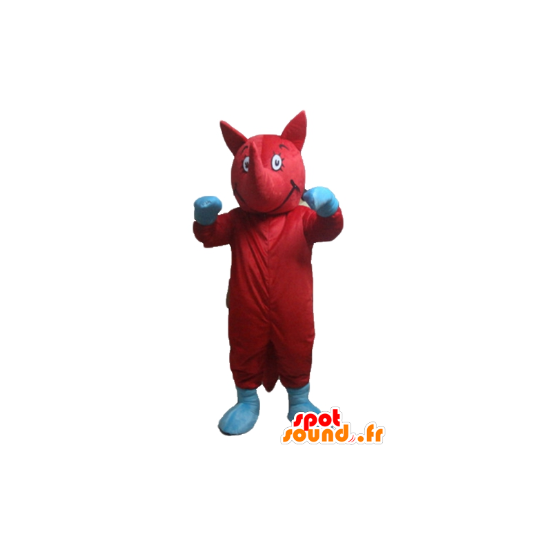 Red and blue mascot, animal, creature atypical - MASFR23187 - Mascots famous characters