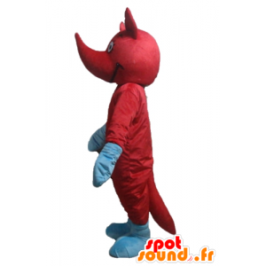 Rode en blauwe mascotte, dier, ongebruikelijk schepsel - MASFR23187 - Celebrities Mascottes