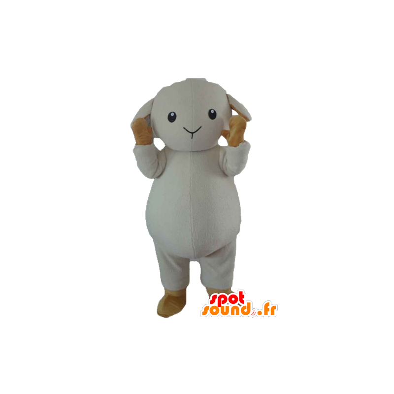 Mascotte montone, agnello e marrone bianco - MASFR23189 - Pecore mascotte