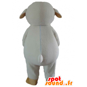 Mascot lampaanliha, valkoinen karitsan ja ruskea - MASFR23189 - lammas Maskotteja