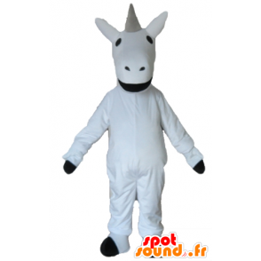 Mascot hermosa gigante unicornio blanco y negro - MASFR23193 - Mascotas animales desaparecidas