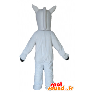 Mascotte bella gigante unicorno bianco e nero - MASFR23193 - Mascotte animale mancante