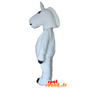 Mascot beautiful white and black unicorn giant - MASFR23193 - Missing animal mascots