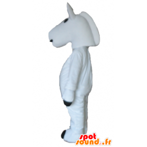 Mascot hermosa gigante unicornio blanco y negro - MASFR23193 - Mascotas animales desaparecidas