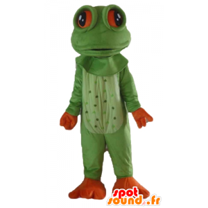 Mascot grønn frosk og oransje, veldig realistisk - MASFR23194 - Forest Animals