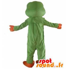 Mascot groene kikker en oranje, zeer realistisch - MASFR23194 - Forest Animals