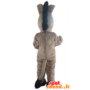 Mascot grijze ezel, beige en zwart, leuk - MASFR23196 - vee
