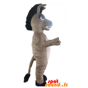 Mascot donkey gray, beige and black, cute - MASFR23196 - Farm animals