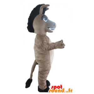 Mascot grijze ezel, beige en zwart, leuk - MASFR23196 - vee