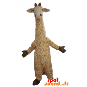 Mascot large beige and white giraffe, spotted - MASFR23197 - Giraffe mascots