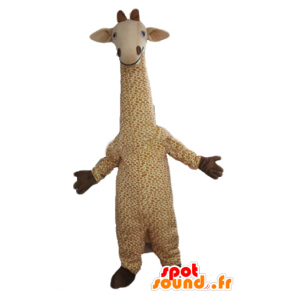 Mascot large beige and white giraffe, spotted - MASFR23197 - Giraffe mascots