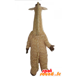 Mascotte grote beige en wit giraffe, gespot - MASFR23197 - mascottes Giraffe