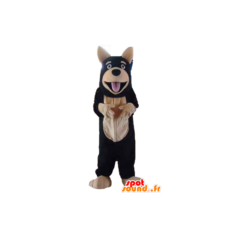 Giant dog mascot, black and beige - MASFR23201 - Dog mascots