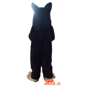 Cão mascote gigante, preto e bege - MASFR23201 - Mascotes cão