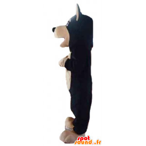 Kæmpe hundemaskot, sort og beige - Spotsound maskot kostume