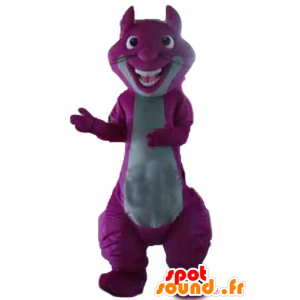 Mascotte d'écureuil violet et gris, géant et coloré - MASFR23204 - Mascottes Ecureuil