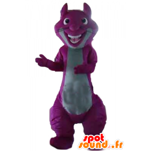 Maskot fialová a šedá veverka, obří, barevné - MASFR23204 - maskoti Squirrel