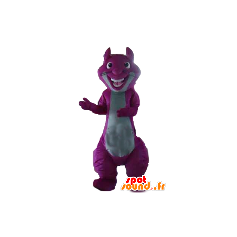 Mascotte d'écureuil violet et gris, géant et coloré - MASFR23204 - Mascottes Ecureuil