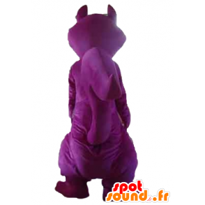 Mascotte d'écureuil violet et gris, géant et coloré - MASFR23204 - Mascottes Ecureuil