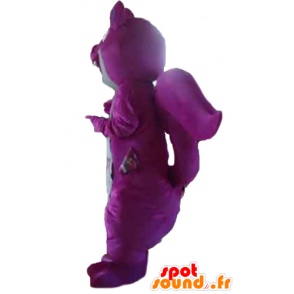 Mascotte d'écureuil violet et gris, géant et coloré - MASFR23204 - Mascottes Ecureuil