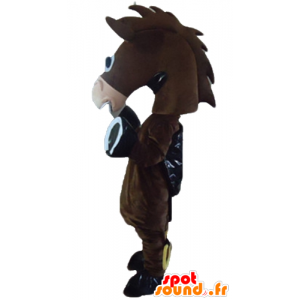 Bruin paard mascotte, ezel, veulen, leuk en grappig - MASFR23205 - Horse mascottes