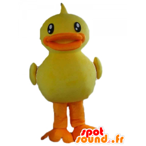 Giant maskotka laska, żółty i pomarańczowy kaczka - MASFR23206 - kaczki Mascot