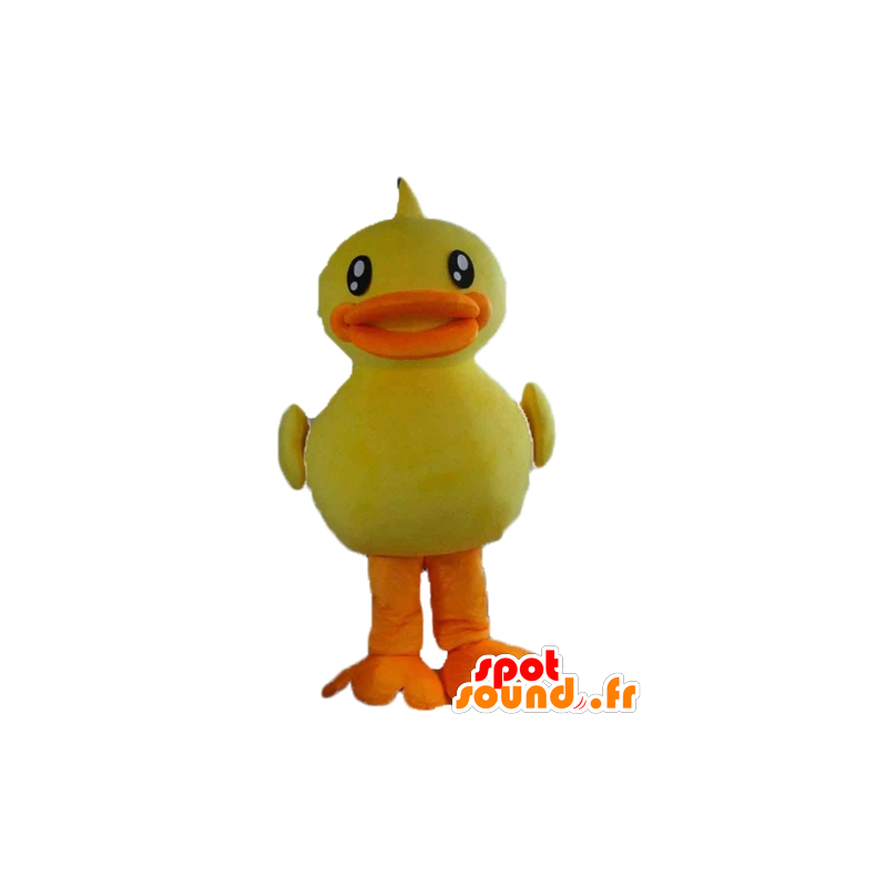 Giant chick mascotte, geel en oranje eend - MASFR23206 - Mascot eenden