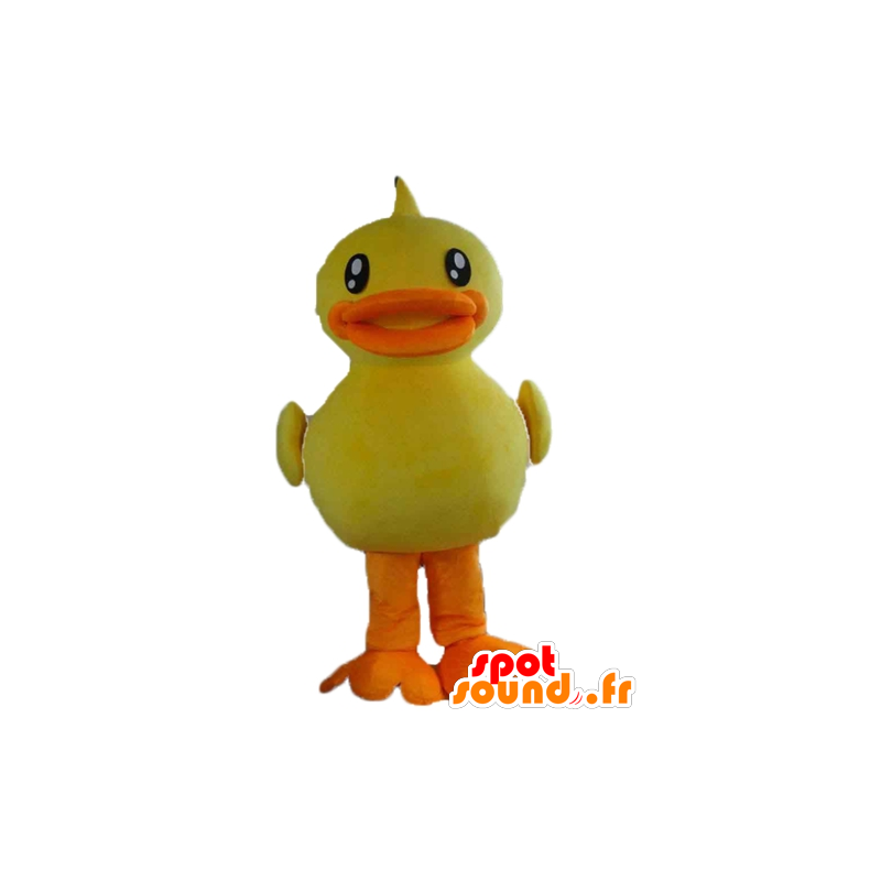 Jätte kycklingmaskot, gul och orange, anka - Spotsound maskot