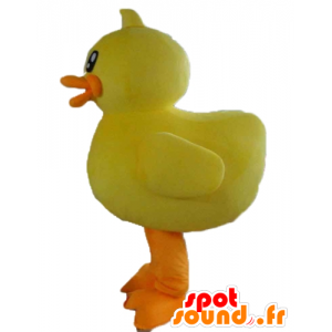 Giant pulcino mascotte, giallo e arancio, anatra - MASFR23206 - Mascotte di anatre