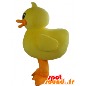 Giant maskotka laska, żółty i pomarańczowy kaczka - MASFR23206 - kaczki Mascot