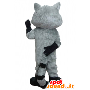 Tricolor wasbeer mascotte met blauwe ogen - MASFR23207 - Mascottes van pups